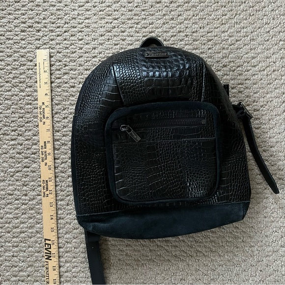 RARE Dr Martens Snake Embossed Black Leather Backpack Suede